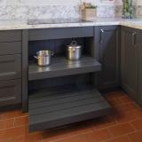 Musterk&uuml;che 7 Modell "Camara" schwarz-wei&szlig; mit Topfregalauszug
VERKAUFT